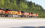 BNSF 7958 runs second in a quartet of units